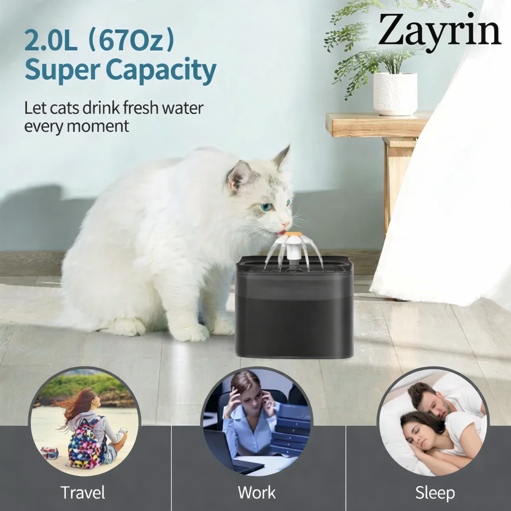 Square Automatic Water Fountain with Multi‑Stream Flower Spout